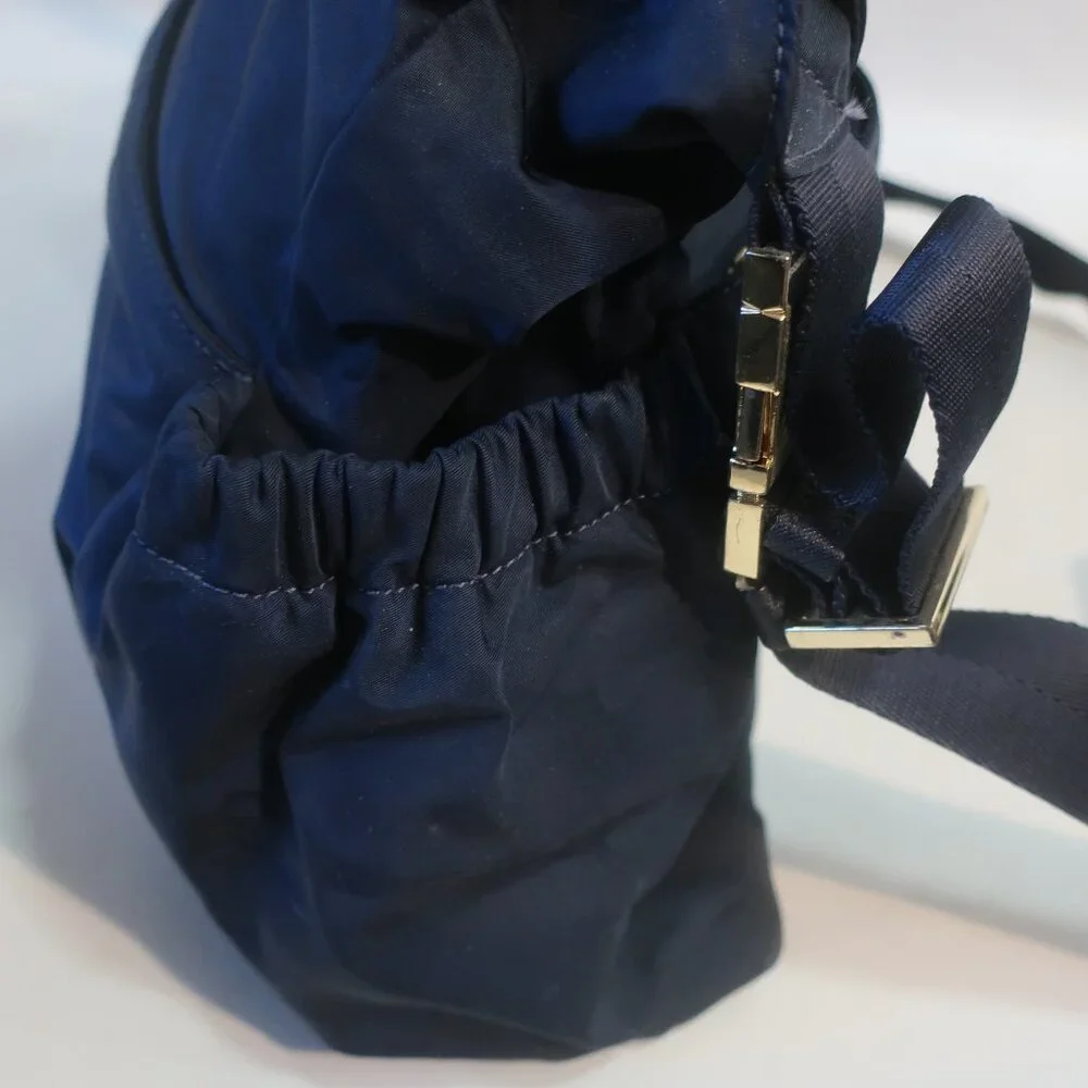 Womens Tory Burch Navy Blue Nylon TT Baby Designer Diaper Bag
